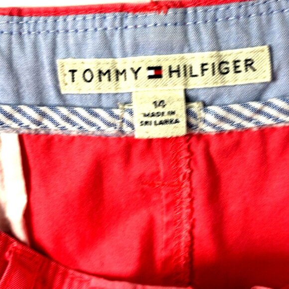 Tommy Hilfiger Red Straight Leg Flat Front Chino Pants Women's Size 14 - Picture 5 of 6